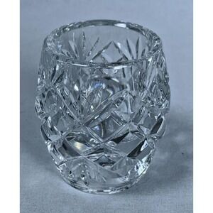 Vintage Heavy Crystal Candle Holder Swedish Reversible Taper/Votive